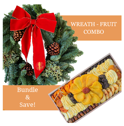 Holiday Special:  Wreath & Fruit Combo