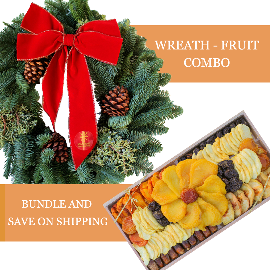 Holiday Special:  Wreath & Fruit Combo